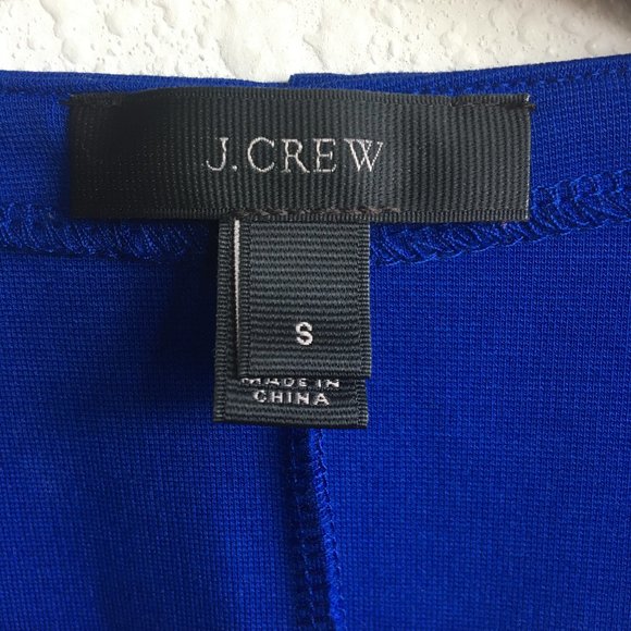 J Crew Top M Structured Flutter Hem, Royal Blue - Picture 5 of 7